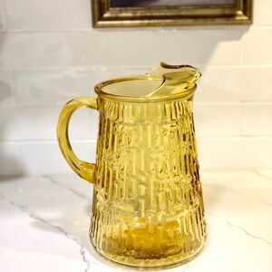Vintage Libbey Amber Artica Glass Pitcher